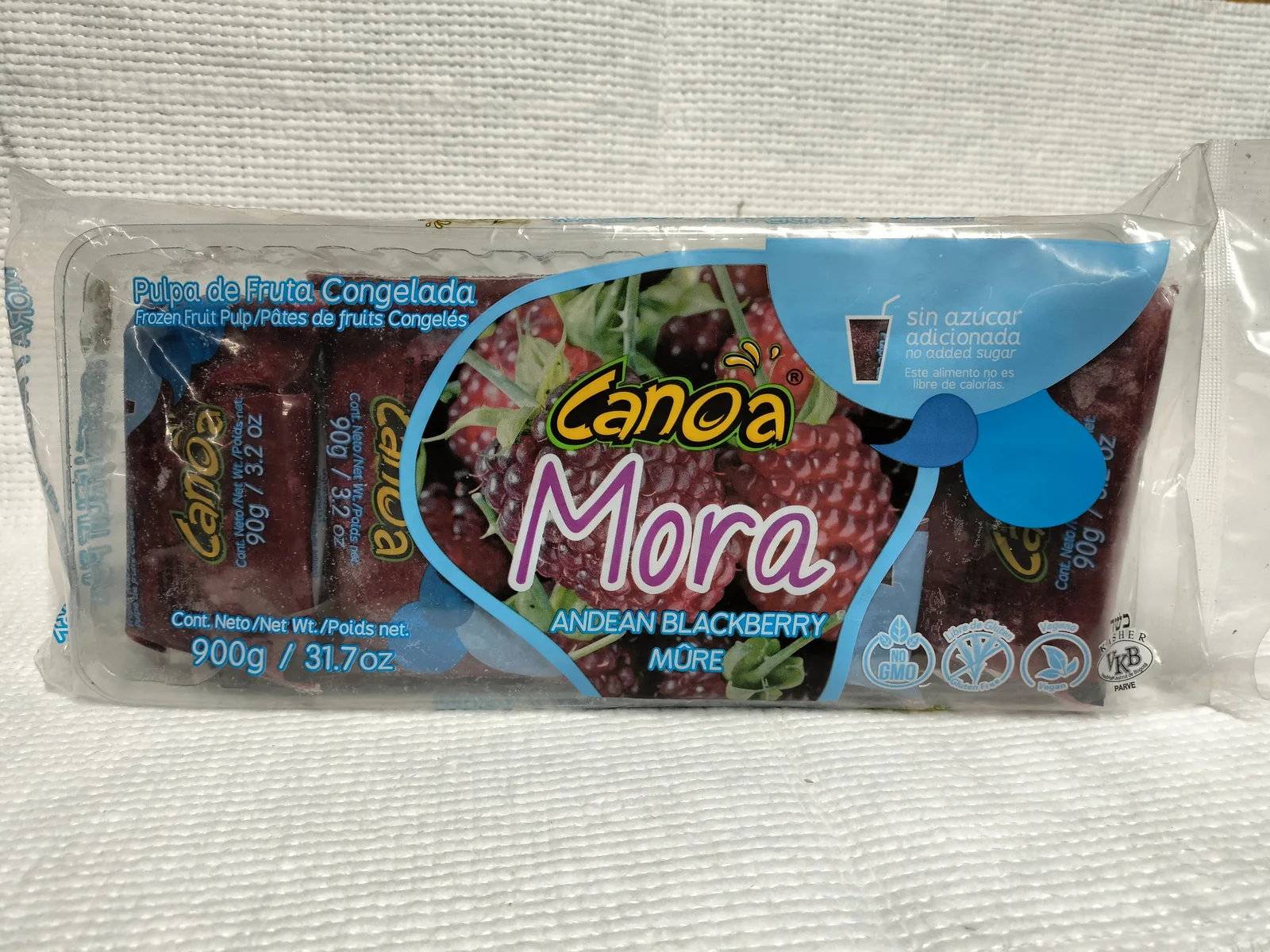 Presentación Canoa sabor Mora
