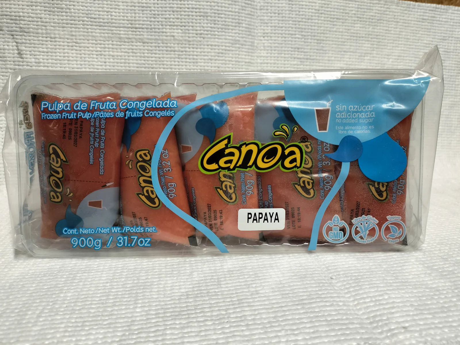 Presentación Canoa sabor Papaya